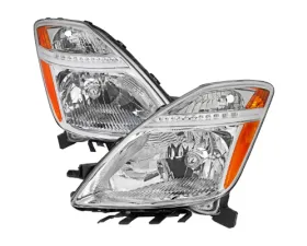 Spec-D Headlights Chrome Housing Clear Lens No Bulbs Included Toyota Prius 2006-2009