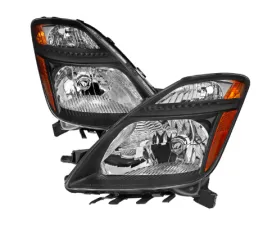 Spec-D Headlights Matte Black Housing Clear Lens No Bulbs Included Toyota Prius 2006-2009