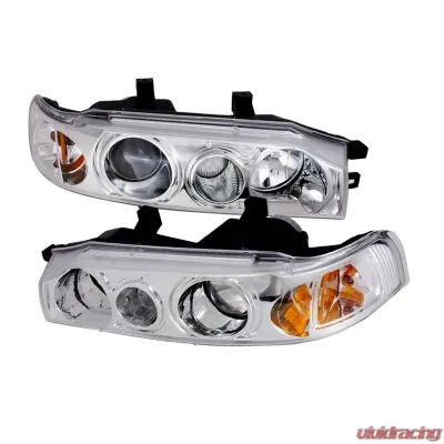 Spec-D Chrome Projector Headlights Honda Accord 1990-1993 - 2LHP-ACD90-KS