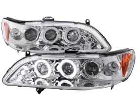 Spec-D Chrome Halo LED Projector Headlights Honda Accord 1998-2002