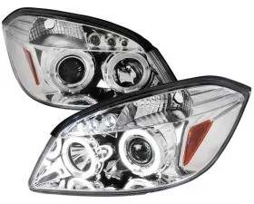Spec-D Chrome Halo LED Projector Headlights Chevy Cobalt 2005-2010