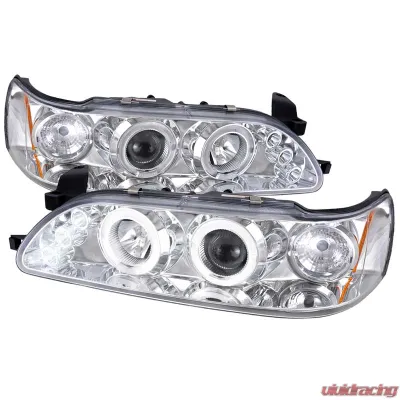 Spec-D Chrome Halo LED Projector Headlights Toyota Corolla 1993-1997 - 2LHP-COR93-TM