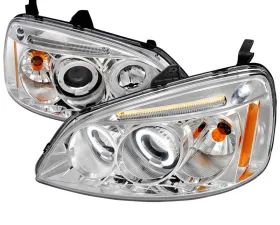 Spec-D V2 Chrome Halo Projector Headlights Honda Civic 2001-2003