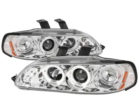 Spec-D Chrome Halo LED Projector Headlights Honda Civic 1992-1995