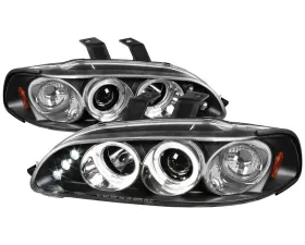 Spec-D Black Halo LED Projector Headlights Honda Civic 1992-1995