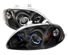 Spec-D Black Halo Projector Headlights Honda Civic 1996-1998