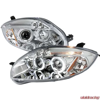 Spec-D Chrome Halo LED Projector Headlights Mitsubishi Eclipse 2006-2008 - 2LHP-ELP06-TM