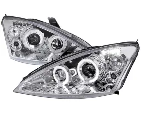 Spec-D Chrome Halo LED Projector Headlights Ford Focus 2000-2004