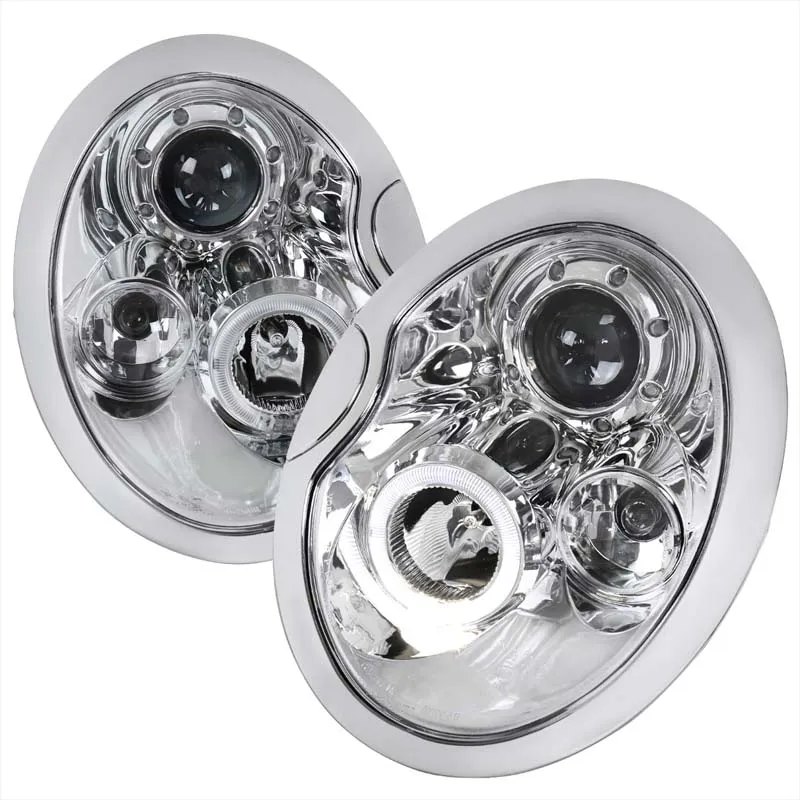 Spec-D Chrome Halo Projector Headlights Mini Cooper 2002-2005 - 2LHP-MINI01-TM