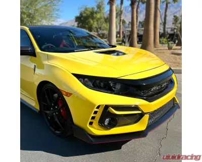 Spec-D LED Strip Factory Style Projector Headlights Matte Black Housing/Smoke Lens Honda Civic 2016-2021 - LHP-CV16SM-RO