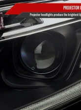 Spec-D LED Strip Factory Style Projector Headlights Matte Black Housing/Smoke Lens Honda Civic 2016-2021                                     - LHP-CV16SM-RO - Image 3