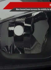 Spec-D LED Strip Factory Style Projector Headlights Matte Black Housing/Smoke Lens Honda Civic 2016-2021                                     - LHP-CV16SM-RO - Image 4