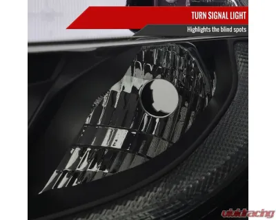 Spec-D LED Strip Factory Style Projector Headlights Matte Black Housing/Smoke Lens Honda Civic 2016-2021 - LHP-CV16SM-RO