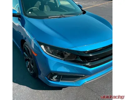 Spec-D LED Strip Factory Style Projector Headlights Matte Black Housing/Smoke Lens Honda Civic 2016-2021 - LHP-CV16SM-RO