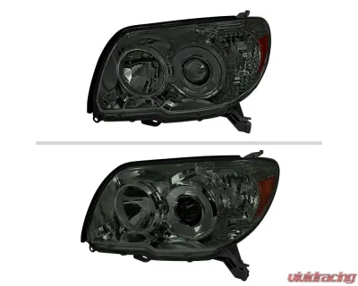 Spec-D Projector Style Headlights (Chrome Housing/Smoked Lens) Toyota 4Runner 2006-2009 - 2LHP-4RUN06G-GO