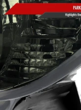 Spec-D Projector Style Headlights (Chrome Housing/Smoked Lens) Toyota 4Runner 2006-2009                                     - 2LHP-4RUN06G-GO - Image 6