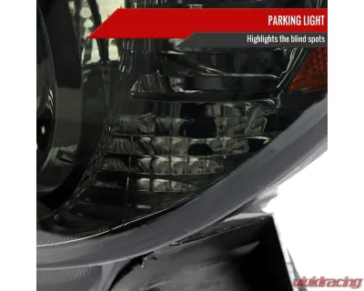 Spec-D Projector Style Headlights (Chrome Housing/Smoked Lens) Toyota 4Runner 2006-2009 - 2LHP-4RUN06G-GO
