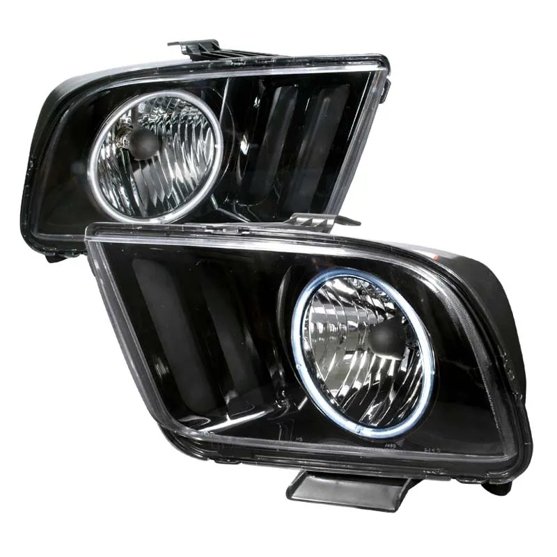 Spec-D Black CCFL Halo Headlights Ford Mustang 2005-2009 - 3LH-MST05JM-KS