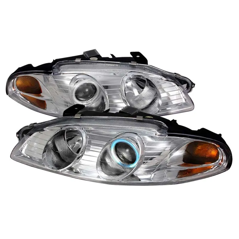 Spec-D Chrome CCFL Halo Projector Headlights Mitsubishi Eclipse 1997-1999 - 4LHP-ELP97-KS