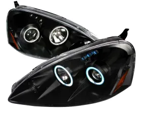 Spec-D Black CCFL Halo Projector Headlights Acura RSX 2005-2006