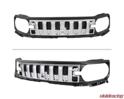 Spec-D Chrome Mesh Hood Replacement Grille Ford Bronco Sport 2021-2025 - HG-BCO21C-GL