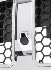 Spec-D Chrome Mesh Hood Replacement Grille Ford Bronco Sport 2021-2025                                     - HG-BCO21C-GL - Image 4