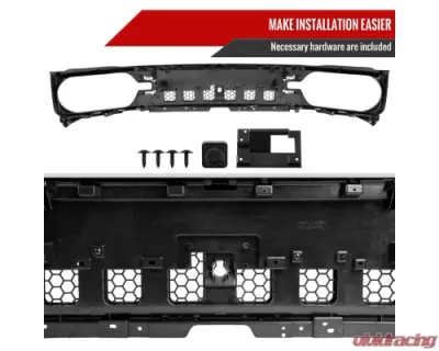 Spec-D Chrome Mesh Hood Replacement Grille Ford Bronco Sport 2021-2025 - HG-BCO21C-GL