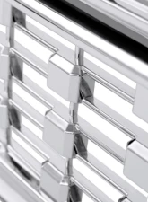 Spec-D Chrome Mesh Denali Style Hood Replacement Grille GMC Sierra 2016-2018                                     - HG-GMC1615C-JB - Image 4