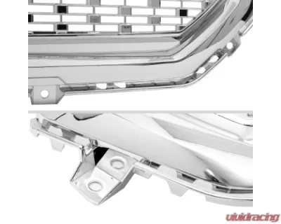 Spec-D Chrome Mesh Denali Style Hood Replacement Grille GMC Sierra 2016-2018 - HG-GMC1615C-JB