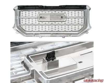 Spec-D Chrome Mesh Denali Style Hood Replacement Grille GMC Sierra 2016-2018 - HG-GMC1615C-JB