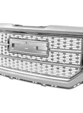 Spec-D Chrome Mesh Denali Style Hood Replacement Grille GMC Sierra 2016-2018                                     - HG-GMC1615C-JB - Image 7
