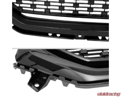 Spec-D Glossy Black Mesh Denali Style Hood Replacement Grille GMC Sierra 2016-2018 - HG-GMC1615JM-JB
