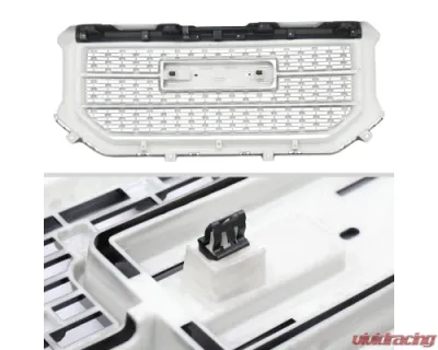 Spec-D Glossy Black Mesh Denali Style Hood Replacement Grille GMC Sierra 2016-2018 - HG-GMC1615JM-JB