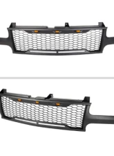 Spec-D Matte Black Mesh Replacement Grille w/ LED Lights Chevrolet 1999-2006                                     - HG-SIV99BB-LED-KH - Image 3