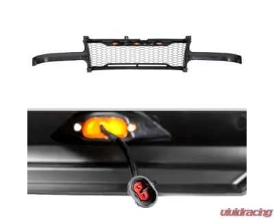 Spec-D Matte Black Mesh Replacement Grille w/ LED Lights Chevrolet 1999-2006 - HG-SIV99BB-LED-KH