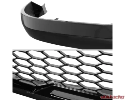 Spec-D Glossy Black Mesh Replacement Grille w/ LED Lights Chevrolet 1999-2006 - HG-SIV99JM-LED-KH