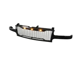 Spec-D Glossy Black Mesh Replacement Grille w/ LED Lights Chevrolet 1999-2006