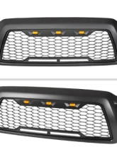 Spec-D Matte Black Mesh Replacement Grille w/ LED Lights Toyota Tacoma 2005-2011                                     - HG-TAC05BB-LED-KH - Image 3