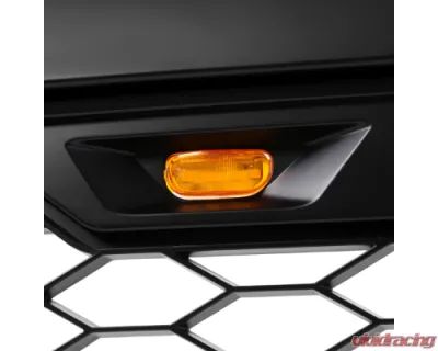 Spec-D Matte Black Mesh Replacement Grille w/ LED Lights Toyota Tacoma 2005-2011 - HG-TAC05BB-LED-KH