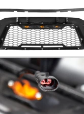 Spec-D Matte Black Mesh Replacement Grille w/ LED Lights Toyota Tacoma 2005-2011                                     - HG-TAC05BB-LED-KH - Image 7