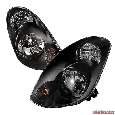 Spec-D Black Housing Headlights Infiniti G35 Sedan 2003-2004 - LH-G3503JM-KS