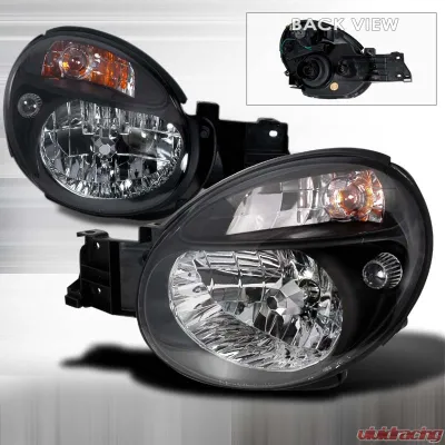 Spec-D Black Housing Headlights Subaru WRX 2002-2003 - LH-WRX02JM-KS