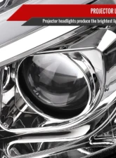 Spec-D Switchback Sequential LED Bar Projector Headlights (Chrome Housing/Clear Lens) Mercedes-Benz W204 C-Class 2012-2015                                     - LHP-BW20412-SQ-TM - Image 3