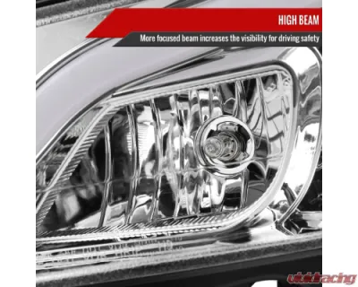 Spec-D Switchback Sequential LED Bar Projector Headlights (Chrome Housing/Clear Lens) Mercedes-Benz W204 C-Class 2012-2015 - LHP-BW20412-SQ-TM