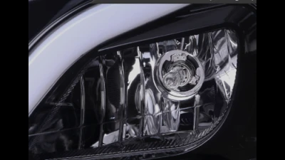 Spec-D Switchback Sequential LED Bar Projector Headlights (Matte Black Housing/Smoked Lens) Mercedes-Benz W204 C-Class 2012-2015                                     - LHP-BW20412G-SQ-TM - Image 4