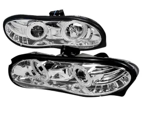 Spec-D V1 Chrome Halo LED Projector Headlights Chevy Camaro 1998-2002