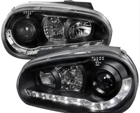 Spec-D V1 Black R8 LED Projector Headlights Volkswagen Golf 1999-2005