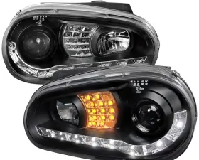 Spec-D V2 Black R8 LED Projector Headlights Volkswagen Golf 1999-2005