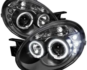 Spec-D Black LED Halo Projector Headlights Dodge SRT4 2003-2005