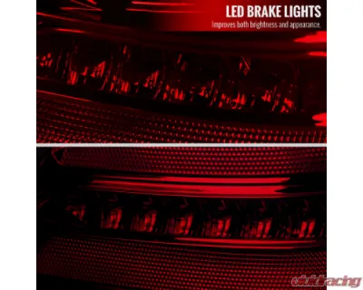 Spec-D Sequential Turn Signal LED Taillights (Chrome Housing/Red Smoked Lens) Mercedes-Benz W203 C-Class 2001-2004 - LT-BW20300RGLD-SQ-TM